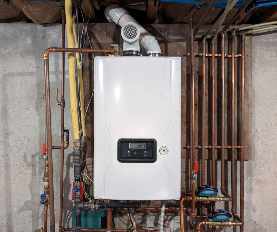 tankless water heater in home