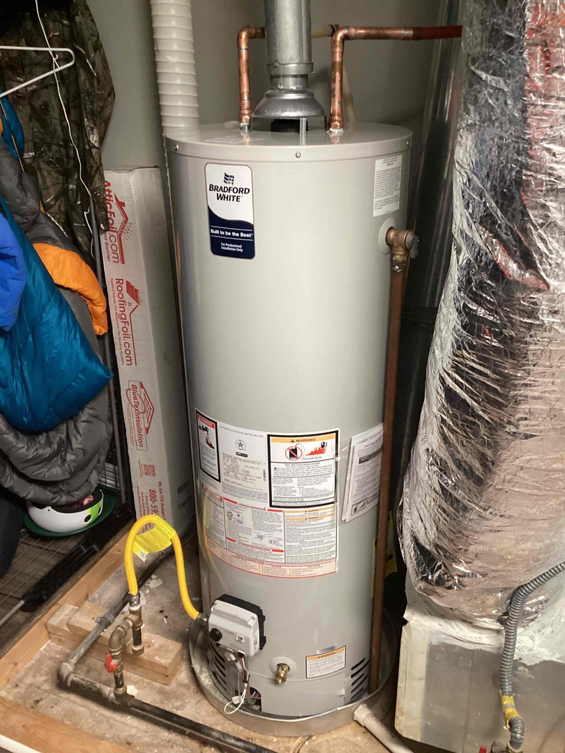 Bradford White water heater in residential home