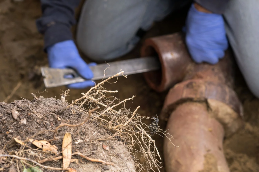 Roots-in-sewer-line